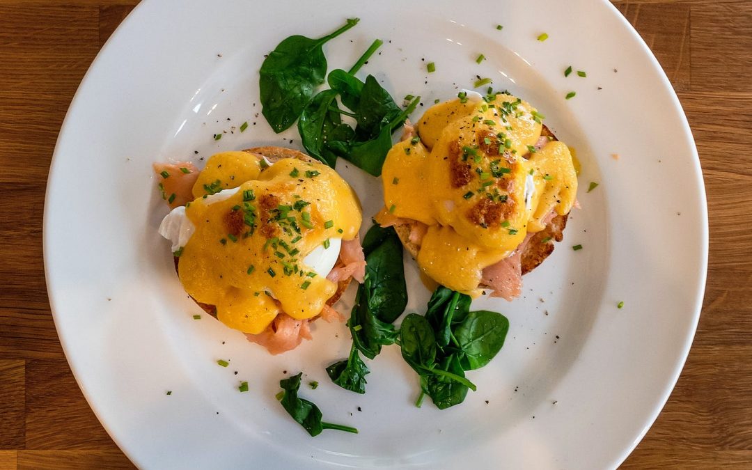 Smoked salmon and Brie Eggs Benedict
